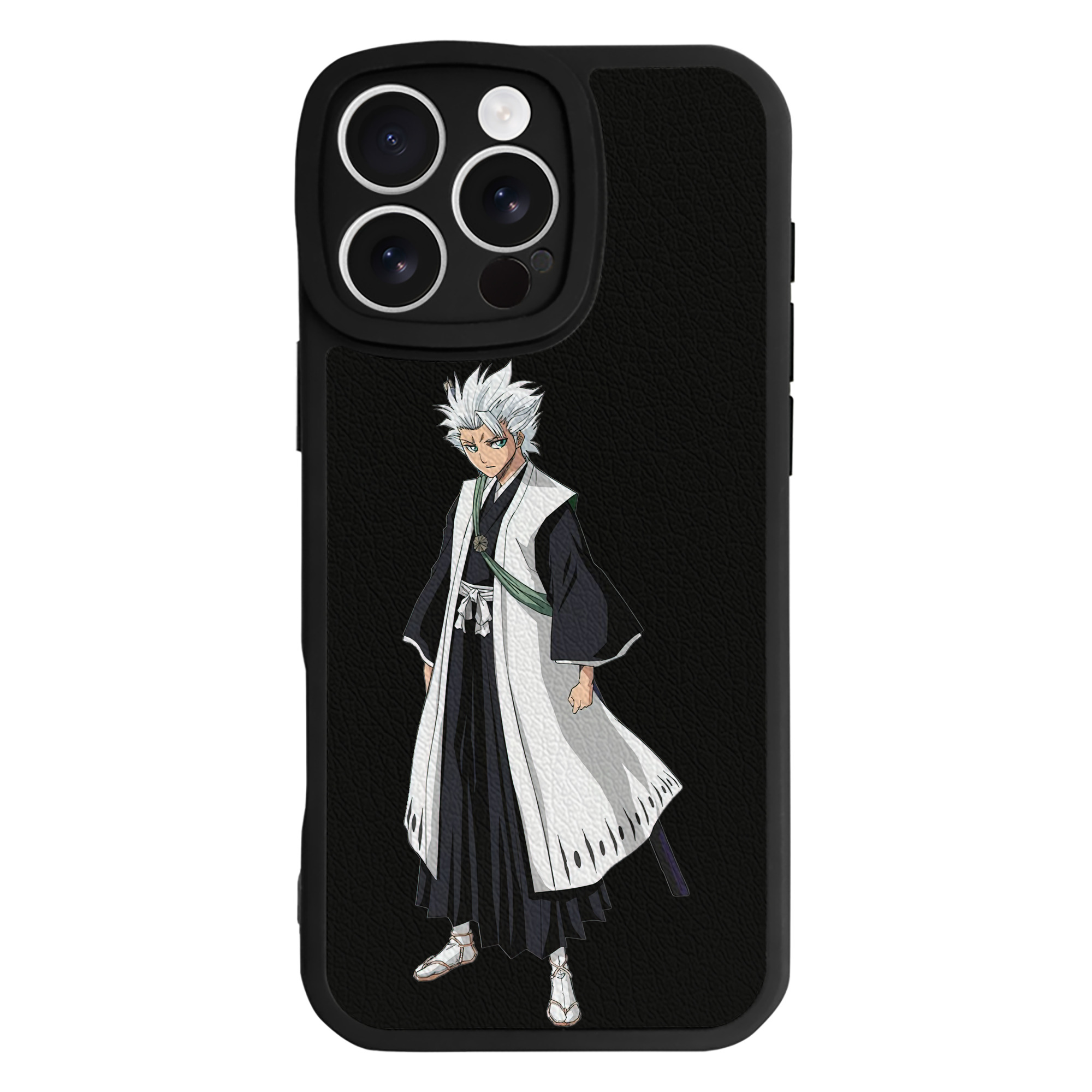 （画像用） ブリーチ 日番谷冬獅郎（ひつがや とうしろう） BLEACH Hitsugaya Toushirou 【iPhone 16シリーズ対応】シリコンスマホケース（レザー調） 材質：シリコン